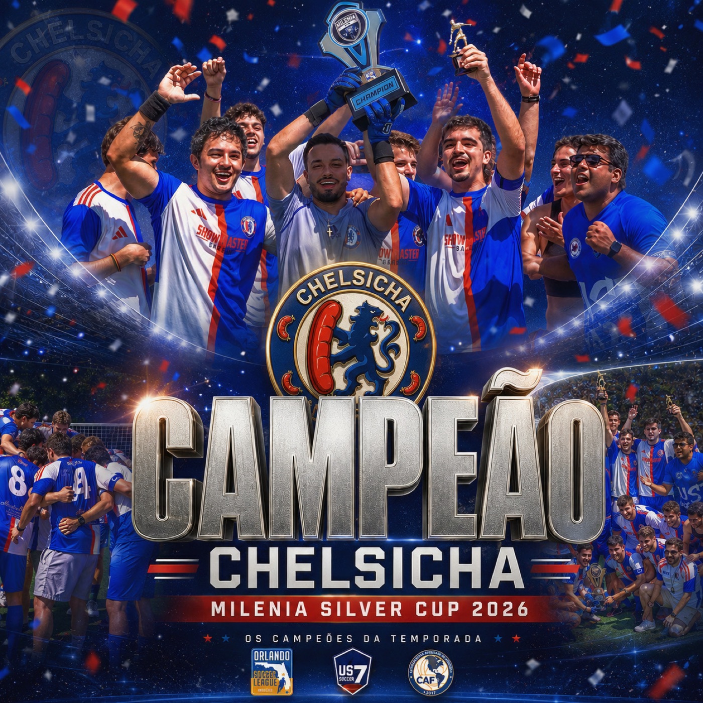 Chelsicha FC Milenia Silver Cup 2026 champions poster